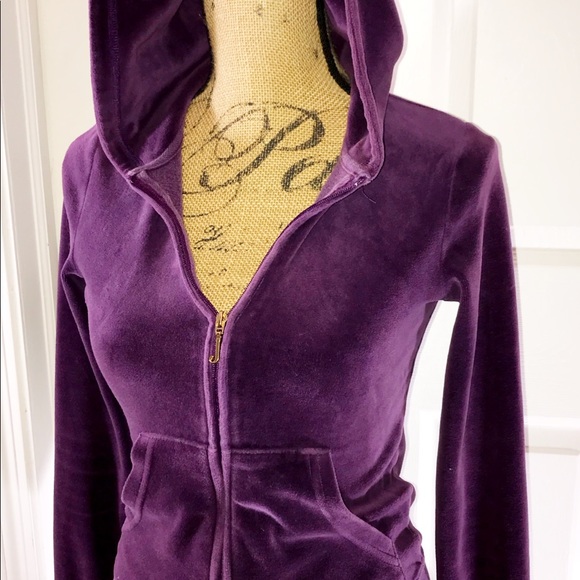 Juicy Couture Purple Hooded Sweatshirt SzS - Picture 6 of 6